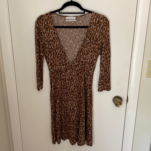 Low V-Neck Leopard Dress - Picture 1 of 1